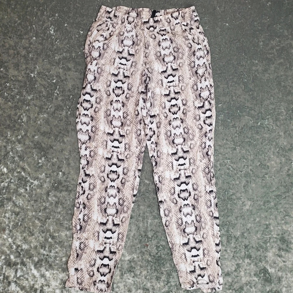 H&M Tan Snake Print Pants - Picture 1 of 6